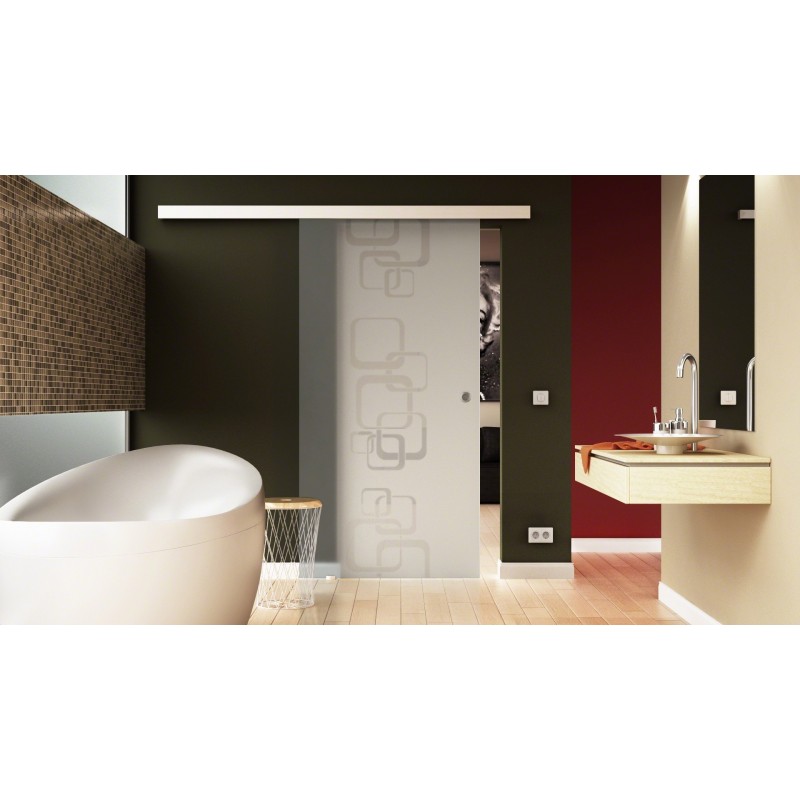 Einscheibensicherheitsglas Schiebetür Exklusiv hochwertig Dessin