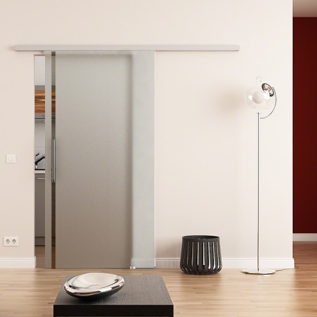 Dorma Muto 60 Glasschiebetur 1 Streifen Design Senkrecht Mit Klarglas Am Griff Glaslager De